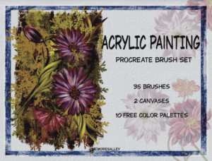 ACRYLIC PAINT-Brushes for Procreate